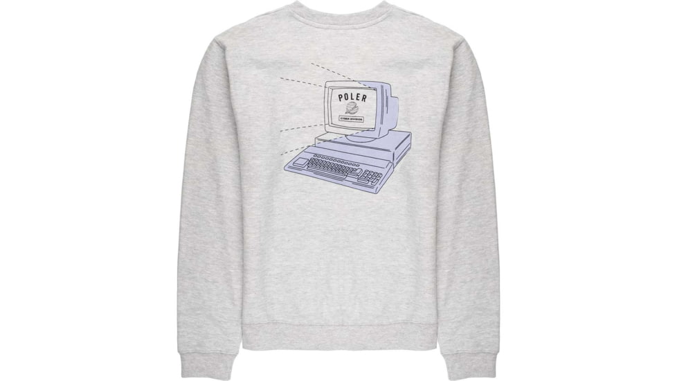 Poler Cyber Division Crew, Extra Large, Gray Heather, 213APM2504-Gray Heather-XL