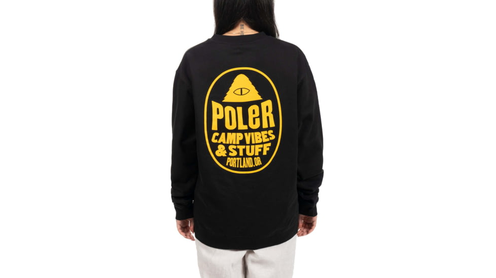 Poler Fruit Sticker Crew, 2XL, Black, 221APM2501-Black-XXL