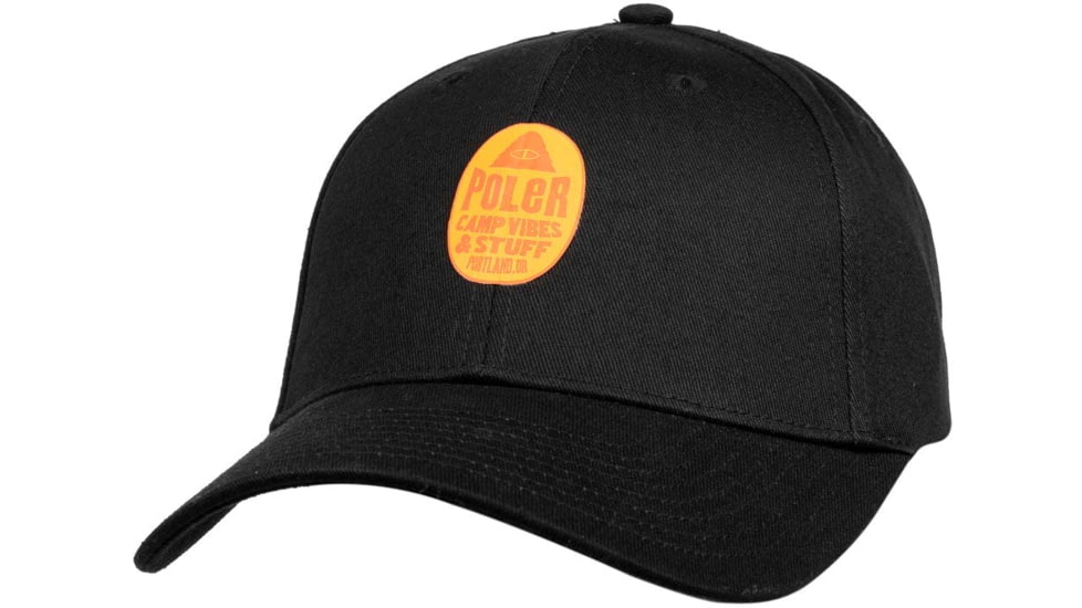 Poler Fruit Sticker Dad Hat, Black, One Size, 221ACU7801-Black-O/S