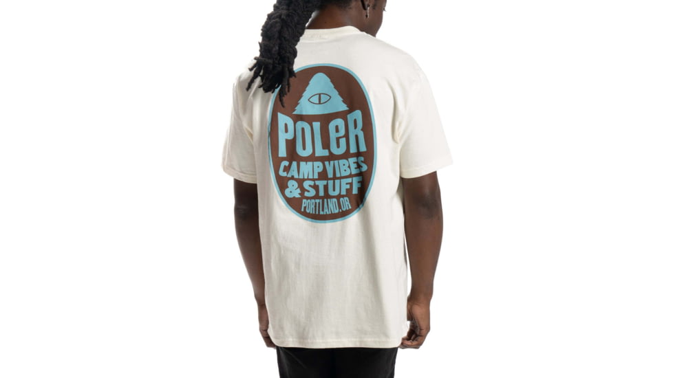 Poler Fruit Sticker T-Shirt, Medium, Natural, 221APM2003-Natural-M