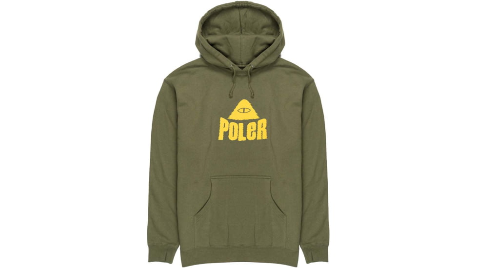 Poler Fuzzy Stuff Hoodie, Large, Army Green, 221APM2602-Army Green-L