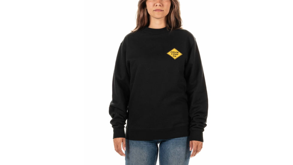 Poler Happy Camper Crew, Large, Black, 212APM2501-Black-L