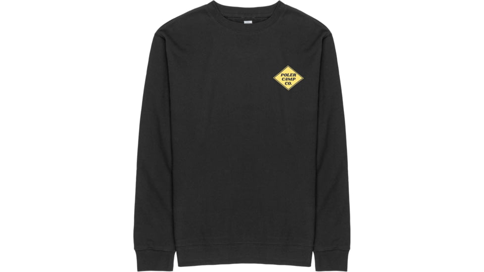 Poler Happy Camper Crew, Large, Black, 212APM2501-Black-L