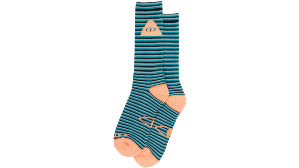 Poler Icon Stripe Socks, Green, One Size, 214ACUSK02-Green-O/S