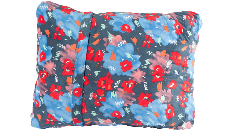 Poler Nod Compressible Pillow-Blue Steel Floral Fantasia
