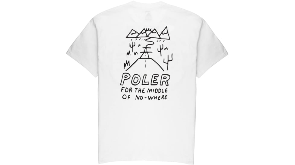 Poler Nowhere T-Shirt, Medium, White, 213APM2006-White-M