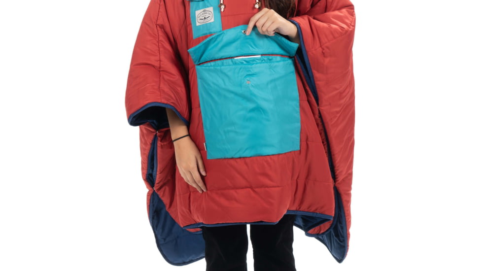 Poler Poncho, Blueberry/Cherry, One Size, 214ACU5601-BlCherry-O/S