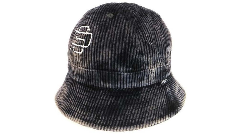 Poler PS Bleach Corduroy Bell Hat, Black, One Size, 55200343-Black-O/S