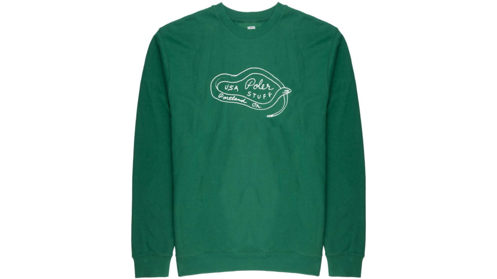 Poler Snaked Crew, Small, Dark Green, 214APM2503-Dark Green-S