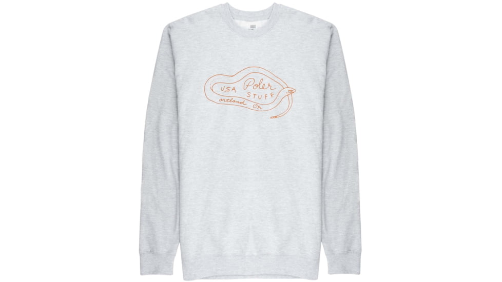Poler Snaked Crew, Small, Gray Heather, 214APM2503-Gray Heather-S