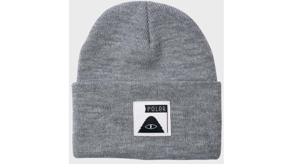 Poler Summit Label Beanie, Light Grey, One Size, 31790004-Light Grey-O/S