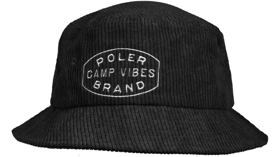 Poler Vibes Brand Bucket Hat, Black, One Size, 223ACU7101-Black-O/S