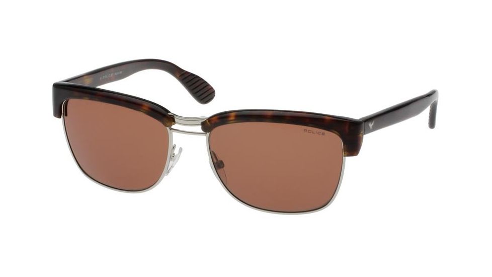 Police 1587 Sunglasses with Tortoise Frame and Brown Lens