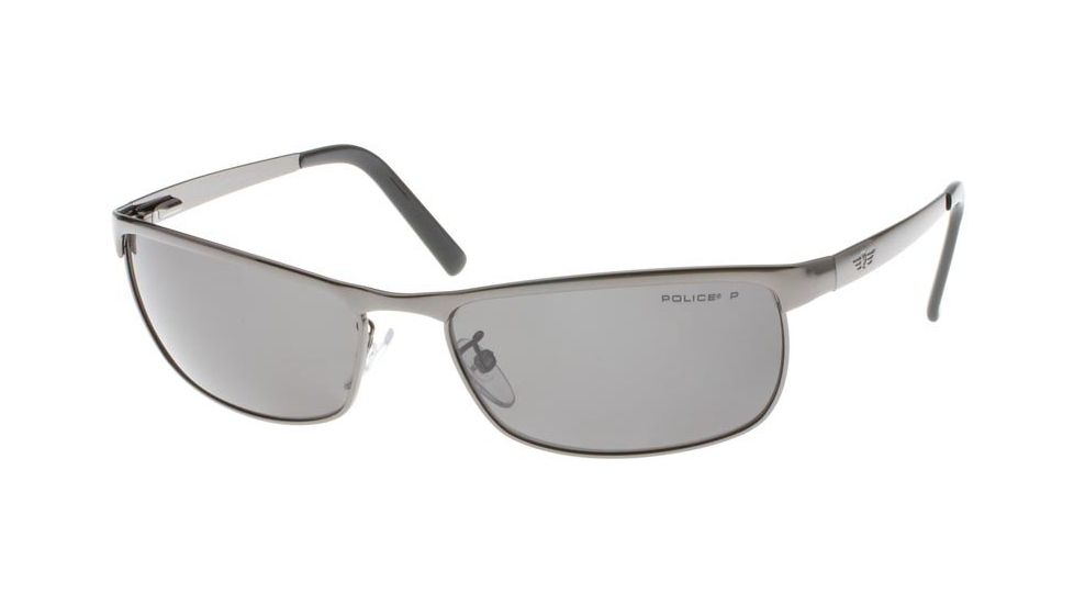 Police 8187 Sunglasses, Shiny Gunmetal Frame