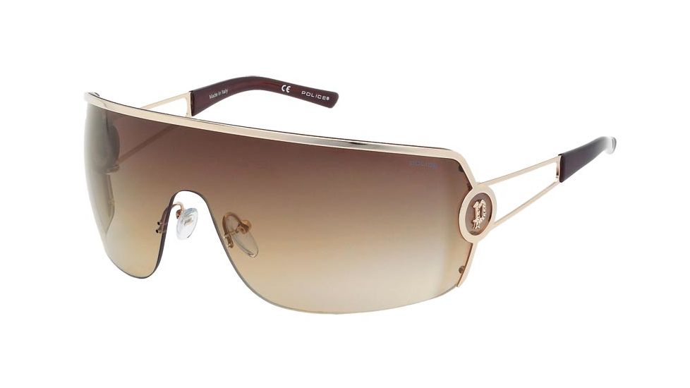 Police 8417 Sunglasses with Gold Frame, Gradient Brown Lenses 8417-300S