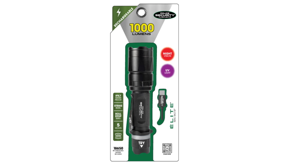 Police Security Flashlights Psf Trac Tact R Flashlight Wht 1000 Lum Rchble 5 Modes W/red