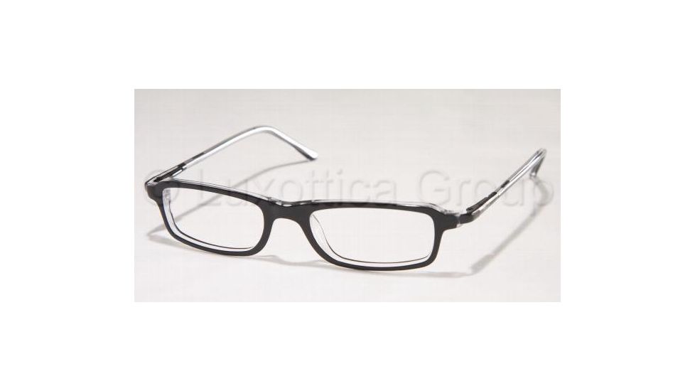 Polo Eyeglasses PH2001-5011-4717 with No-Line Progressive Rx Prescription Lenses - Top Black / Crystal Frame w/ 47 mm Diameter Lenses