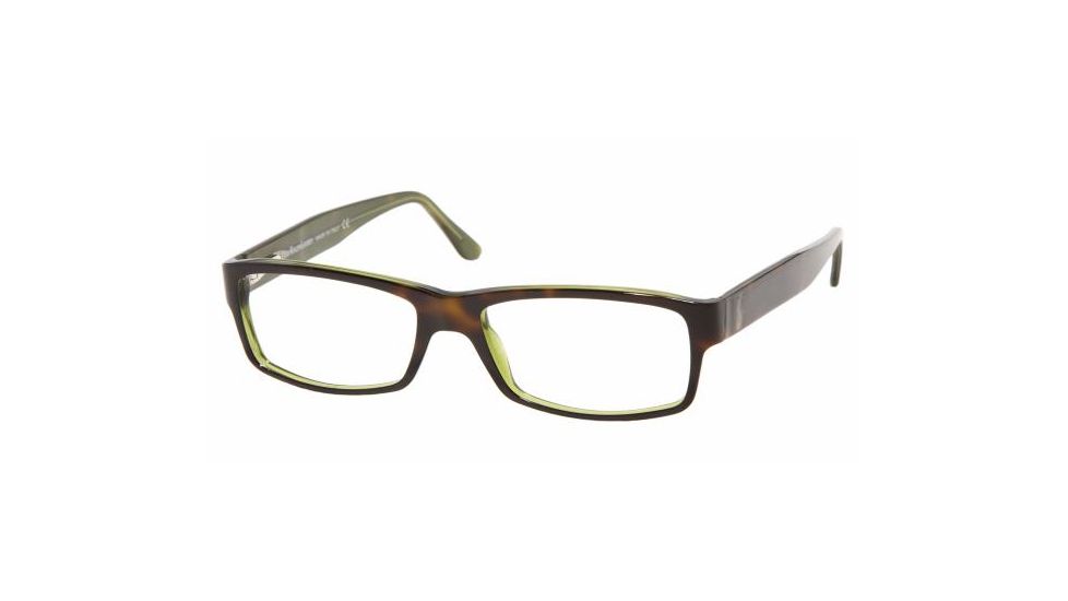 Polo Eyeglasses PH2015 with No-Line Progressive Rx Prescription Lenses, Select Frame Color / Lens Diameter Top Havana/Green Frame / 52 mm Prescription Lenses