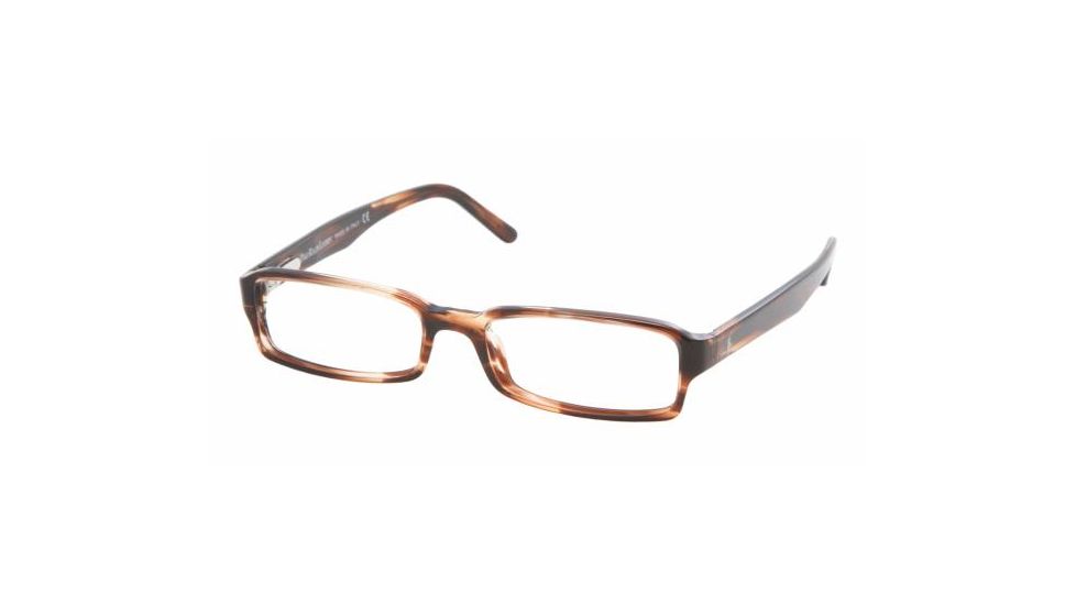 Polo PH2024 SV Prescription Eyeglasses - Brown Striped Demo Lens Frame / 50 mm Prescription Lenses, 5147-5016