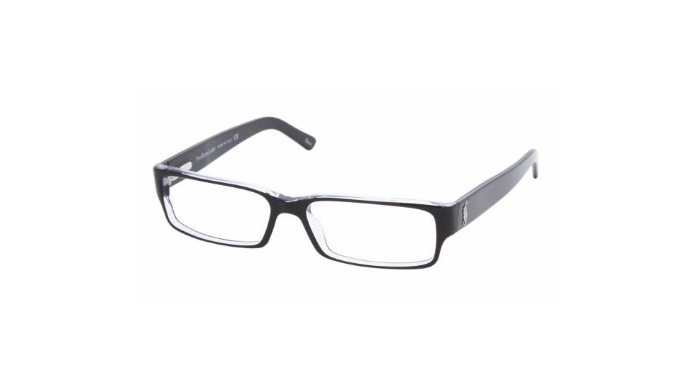 Polo PH 2039 Eyeglasses Styles Top Black/Crystal Frame w/Non-Rx 52 mm Diameter Lenses, 5011-5215, Polo Sport PH 2039 Eyeglasses Styles Top Black/Crystal Frame w/Non-Rx 52 mm Diameter Lenses