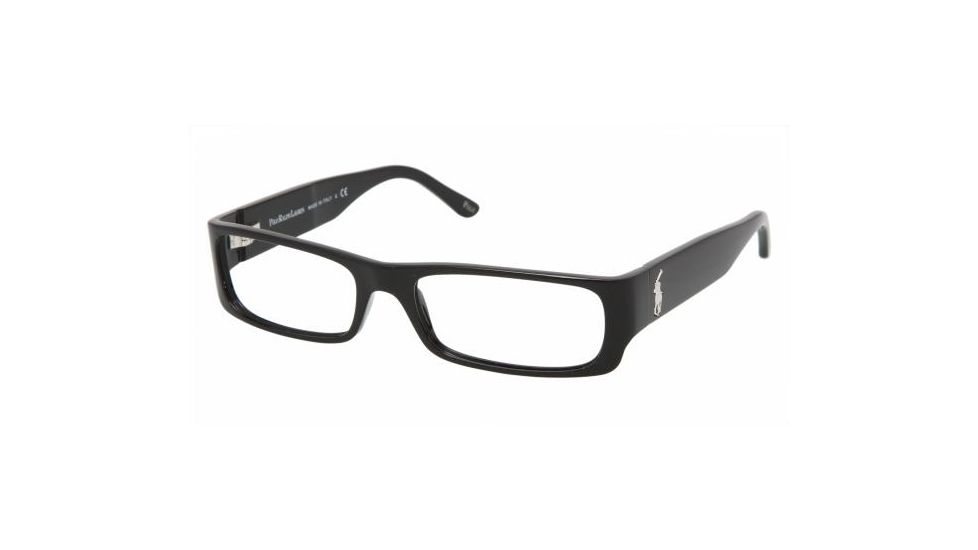 Polo PH2055 SV Prescription Eyeglasses Shiny Black Frame / 53 mm Prescription Lenses, 5001-5317