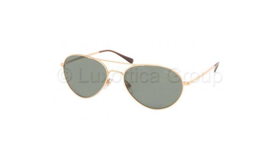 Polo PH3019 Progressive Sunglasses, Shiny Gold Frame / 56 mm Prescription Lenses, 900471-5617