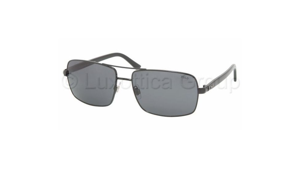 Polo PH 3040 Sunglasses, Shiny Black Frame / Gray Lenses, 900387 6116