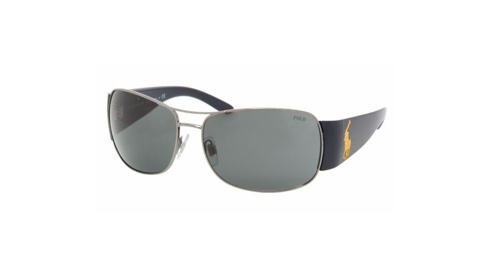 Polo PH3042 Sunglasses with No-Line Progressive Rx Prescription Lenses, Select Frame Color / Lens Diameter Gunmetal Frame / 64 mm Prescription Lenses