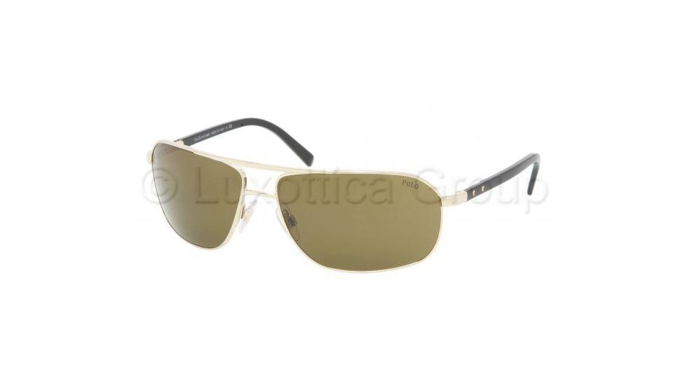 Polo PH3043 Sunglasses with No-Line Progressive Rx Prescription Lenses, Select Frame Color / Lens Diameter Light Gold Frame / 63 mm Prescription Lenses