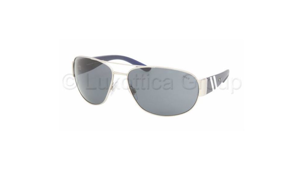 Polo PH3052 Progressive Sunglasses - Matte Silver Frame / 65 mm Prescription Lenses, 904687-6515