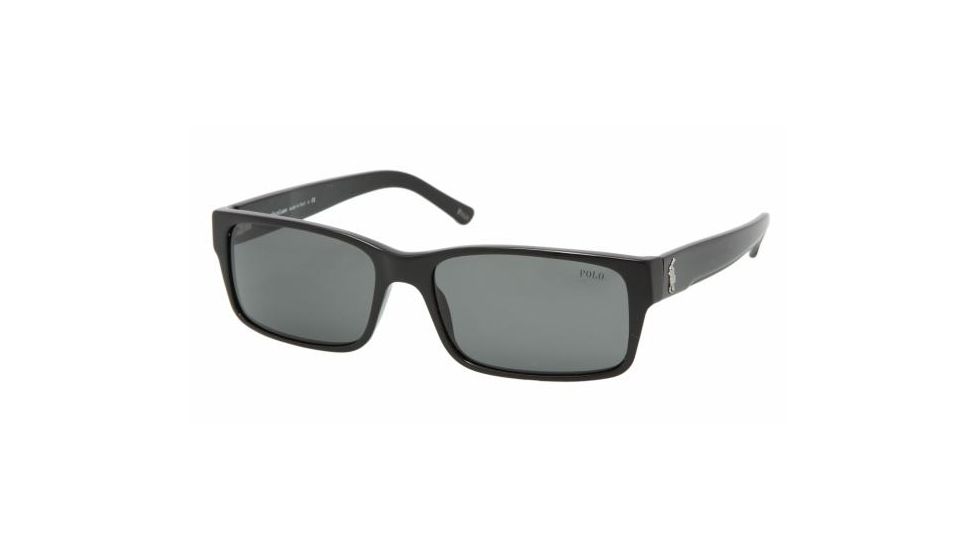 Polo PH4049 SV Prescription Sunglasses, Shiny Black Frame / 57 mm Prescription Lenses, 500187 5716