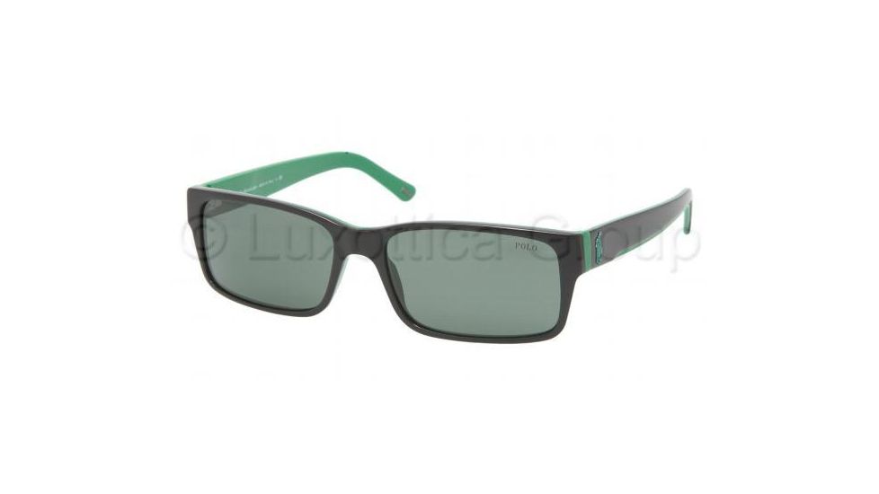 Polo PH4049 SV Prescription Sunglasses, Top Black Green Frame / 57 mm Prescription Lenses, 524671 5716