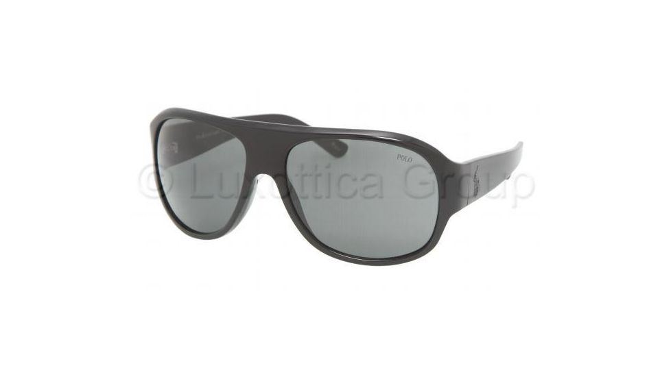 Polo PH4052 SV Prescription Sunglasses - Shiny Black Gray Frame / 63 mm Prescription Lenses, 500187-6316