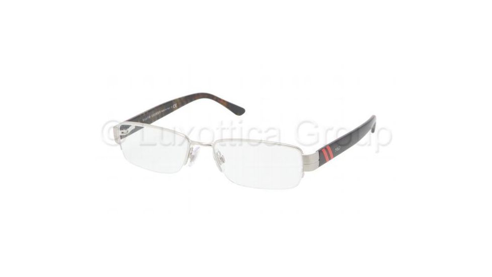 Polo PH1115 Eyeglass Frames 9001-5217 - Brushed Silver Frame, Demo Lens Lenses