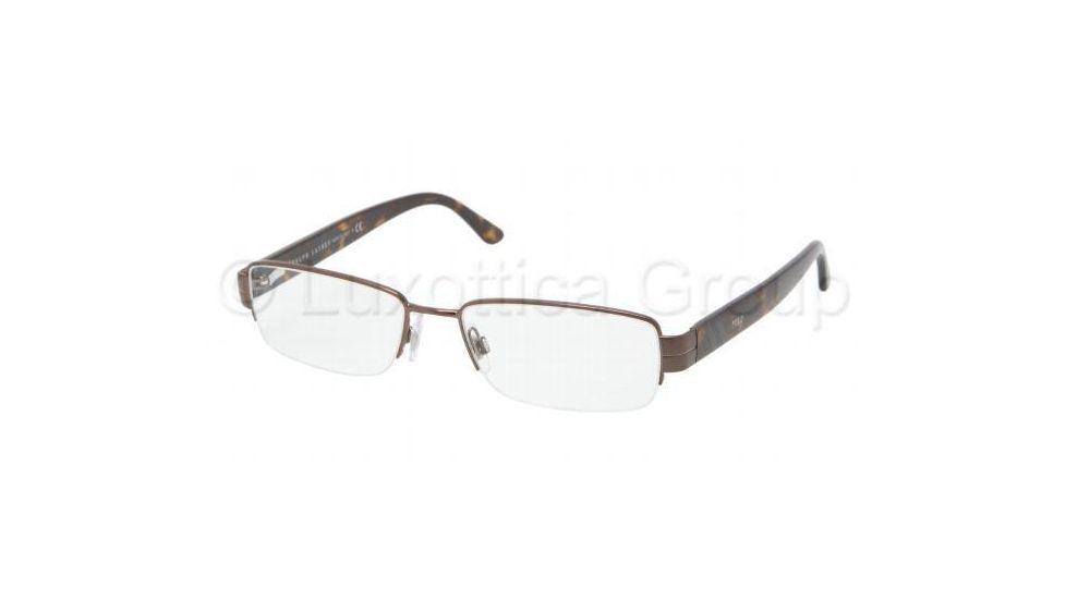 Polo PH1115 Eyeglass Frames 9013-5217 - Brushed Brown Frame, Demo Lens Lenses