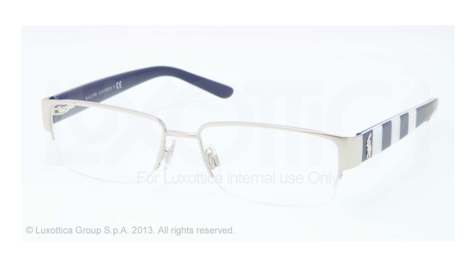 Polo PH1140 Eyeglass Frames 9260-53 - Shiny Silver Frame