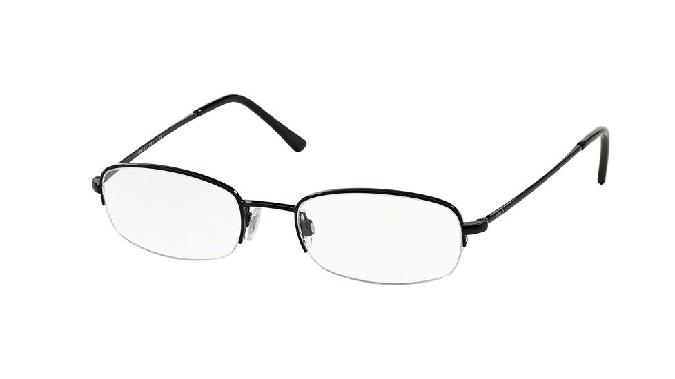 Polo PH1142 Single Vision Prescription Eyeglasses 9003-49 - Shiny Black Frame