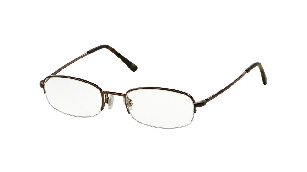 Polo PH1142 Single Vision Prescription Eyeglasses 9013-49 - Shiny Brown Frame