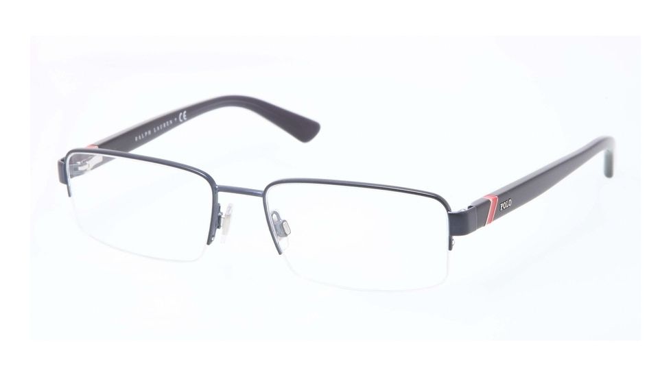 Polo PH1143 Single Vision Prescription Eyeglasses 9264-53 - Semi Shiny Dark Blue Frame