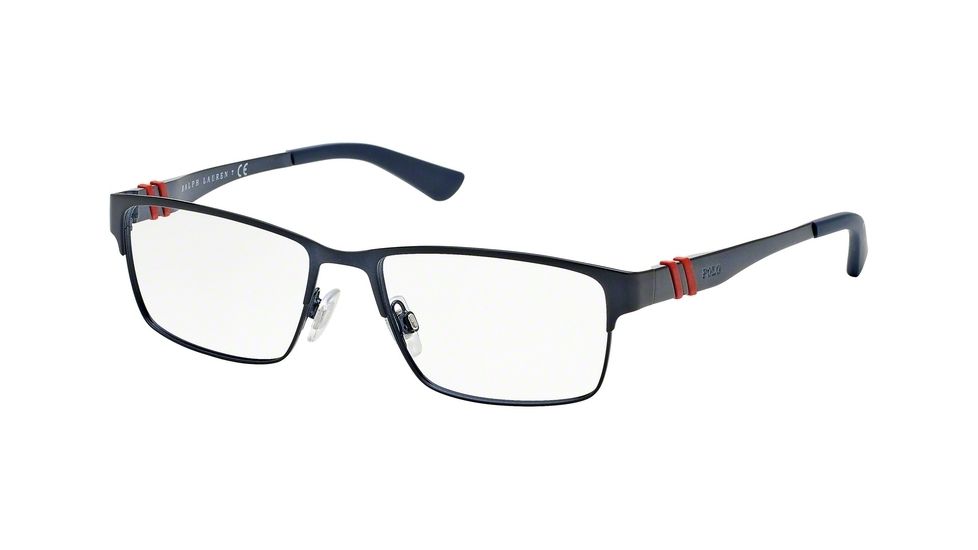 Polo PH1147 Single Vision Prescription Eyeglasses 9119-54 - Matte Blue Frame