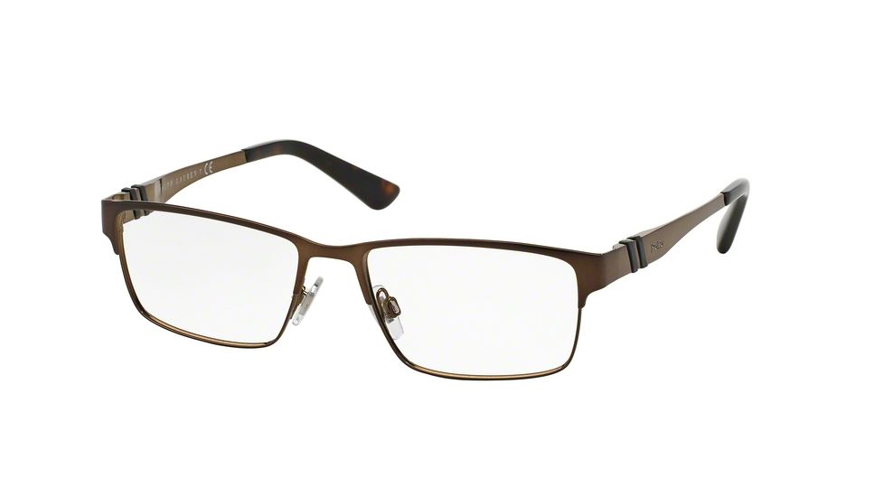 Polo PH1147 Single Vision Prescription Eyeglasses 9147-56 - Brushed Brown Frame