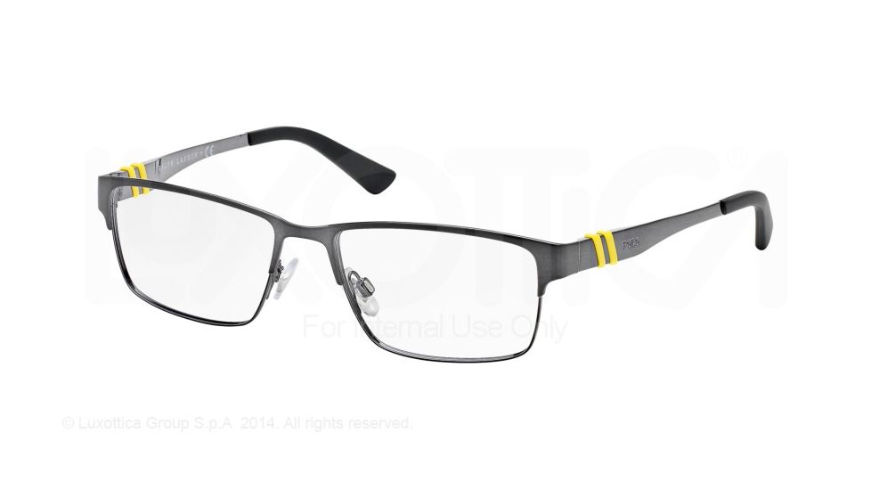 Polo PH1147 Single Vision Prescription Eyeglasses 9157-54 - Shiny Gunmetal Frame