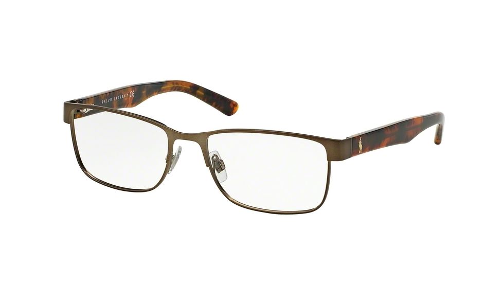 Polo PH1157 Single Vision Prescription Eyeglasses 9301-55 - Matte Brown Frame