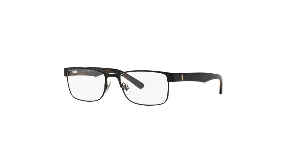 Polo PH1157 Single Vision Prescription Eyeglasses, 57mm, Matte Black, PH1157-9038-57-SV
