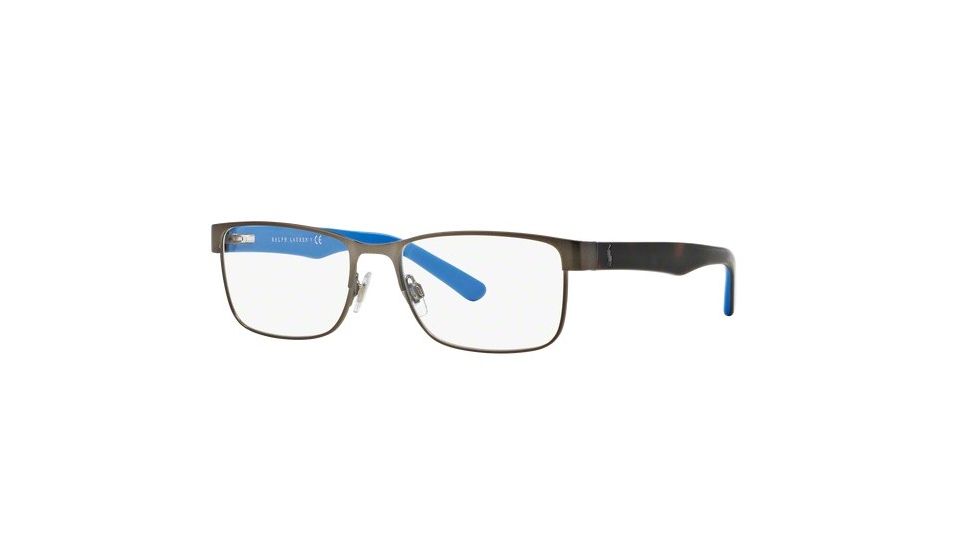 Polo PH1157 Single Vision Prescription Eyeglasses, 57mm, Mat Gunmetal, PH1157-9050-57-SV