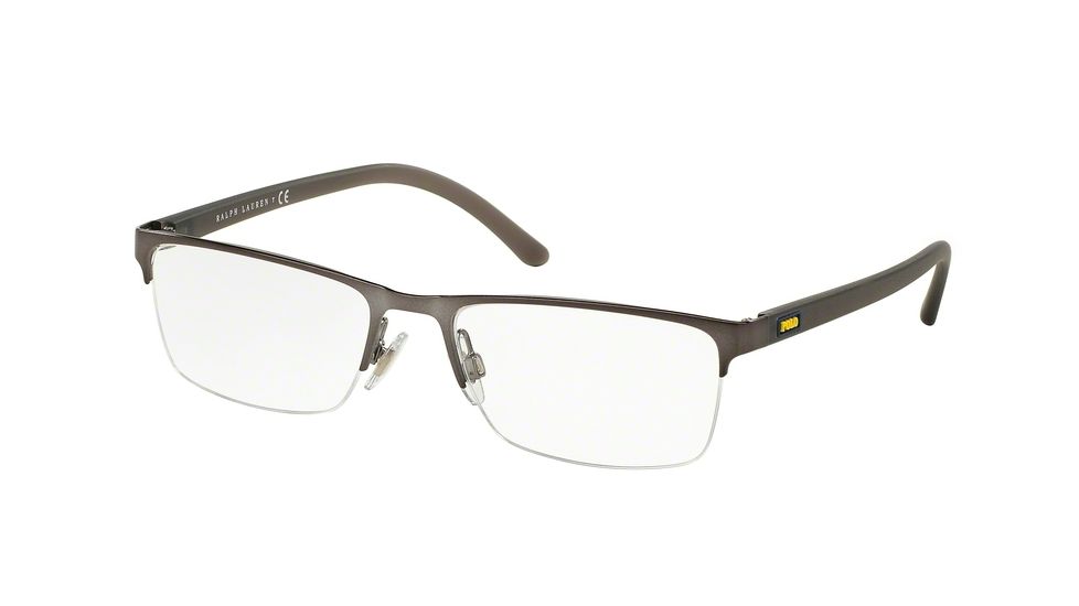 Polo PH1161 Eyeglass Frames 9157-53 - Brushed Shin Dark Gunmetal Frame