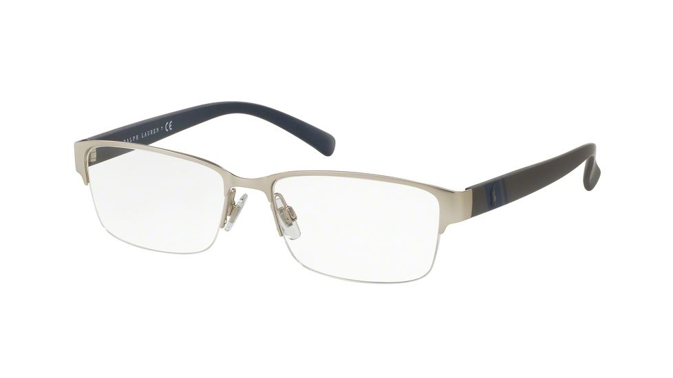 Polo PH1162 Eyeglass Frames 9238-54 - Matte Silver Frame