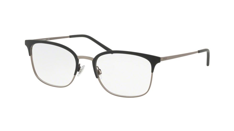 Polo PH1177 Bifocal Prescription Eyeglasses 9333-54 - Matte Black On Matte Silver Frame