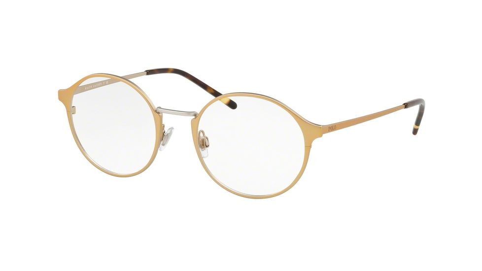 Polo PH1182 Eyeglass Frames 9341-49 - Matte Pale Gold On Matt Silver Frame