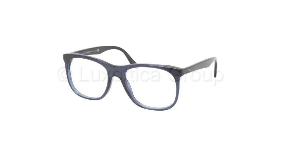 Polo PH2086 Bifocal Prescription Eyeglasses 5276-5418 - Dark Blue Transparent Frame